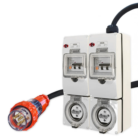 Three phase adapter splitter plug socket.