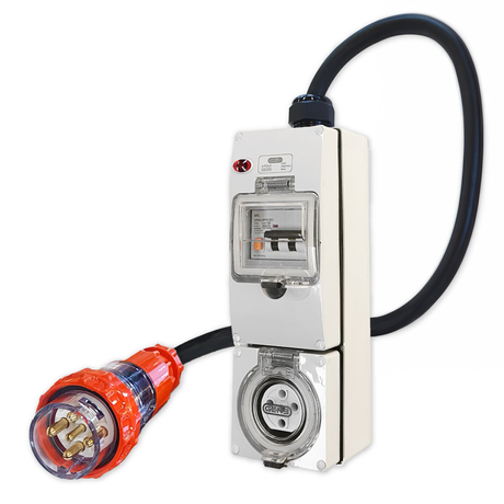 Three phase adapter plug socket.