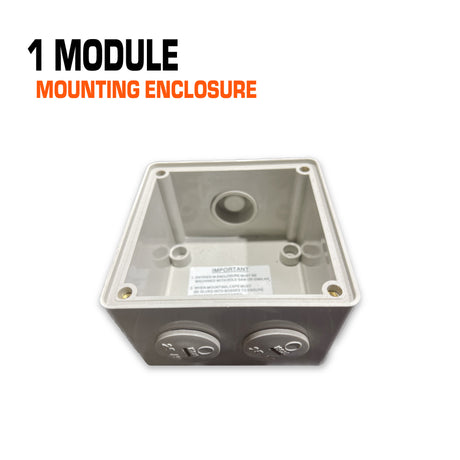 Australian 1 gang mounting enclosure.