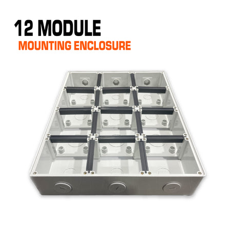 Australian 12 gang mounting enclosure.