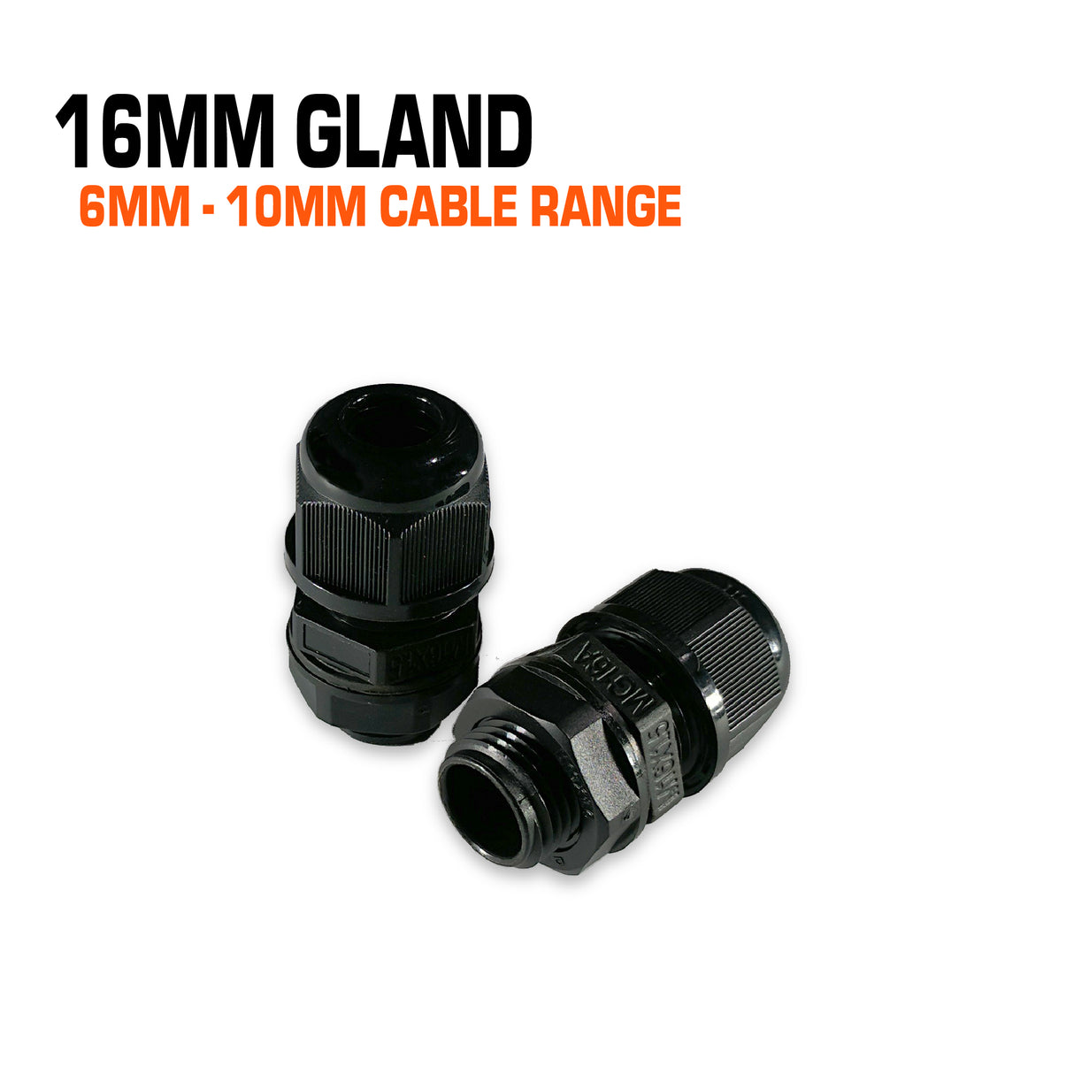 16mm black nylon cable gland.