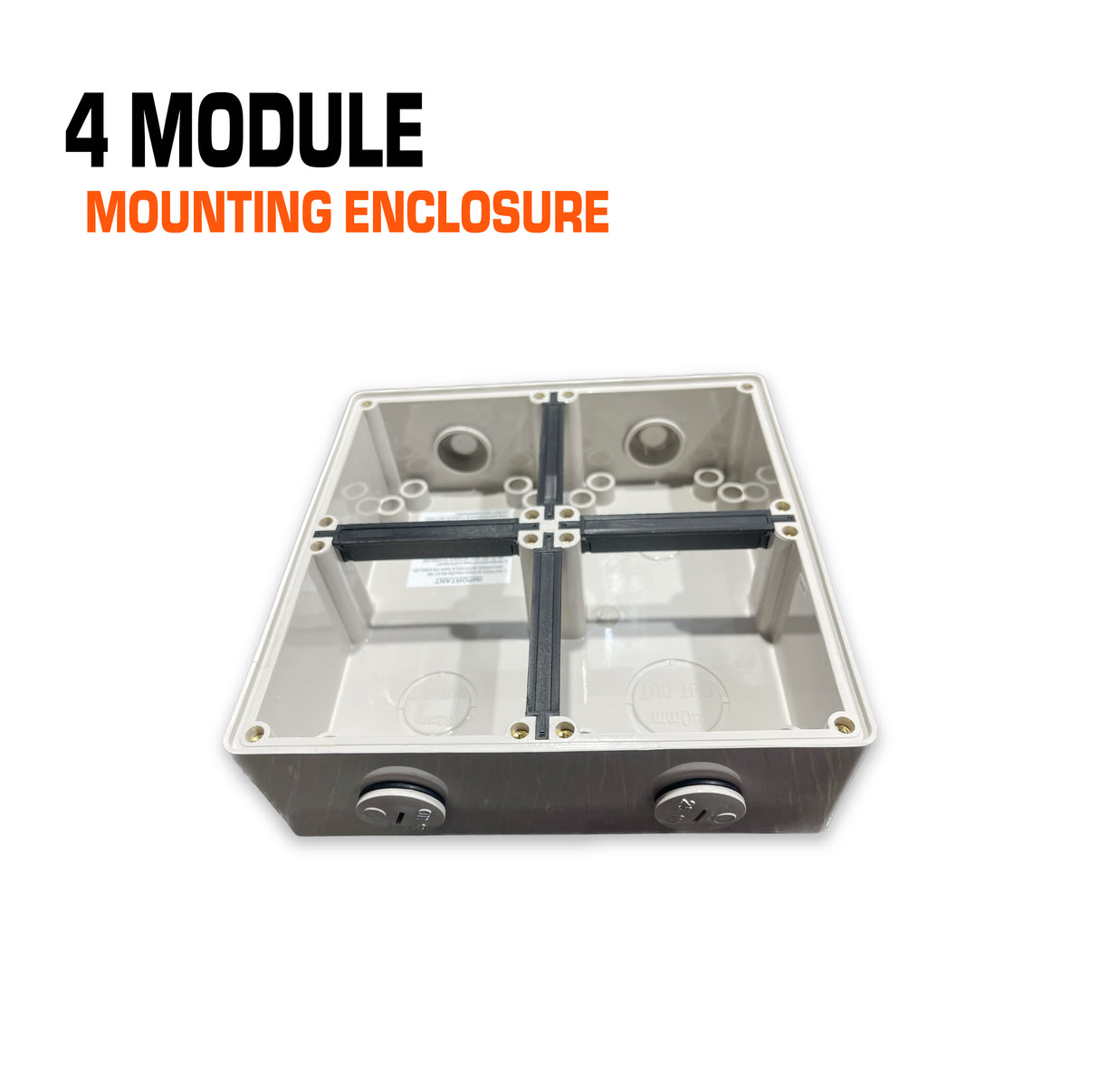 Australian 4 gang mounting enclosure.