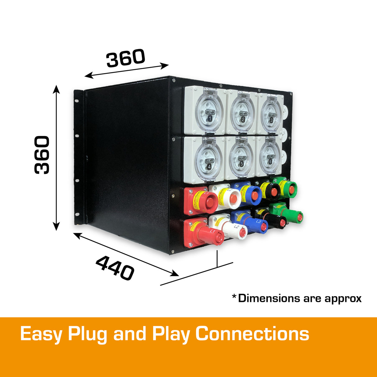 8RU 400A Rack Mount Distribution Board