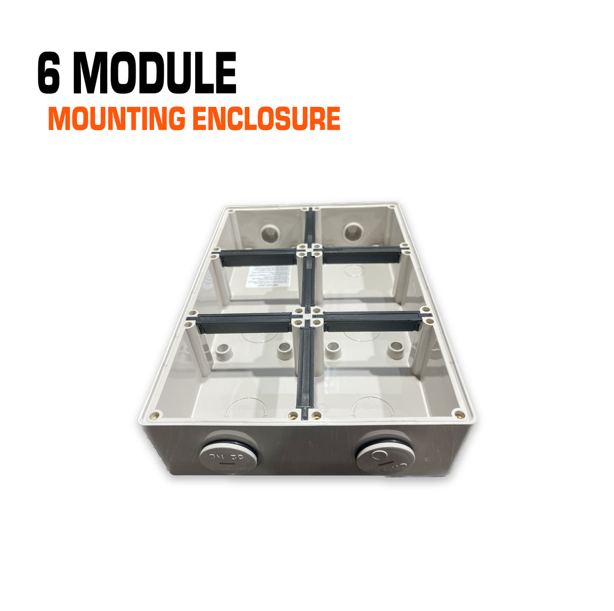 Australian 6 gang mounting enclosure.