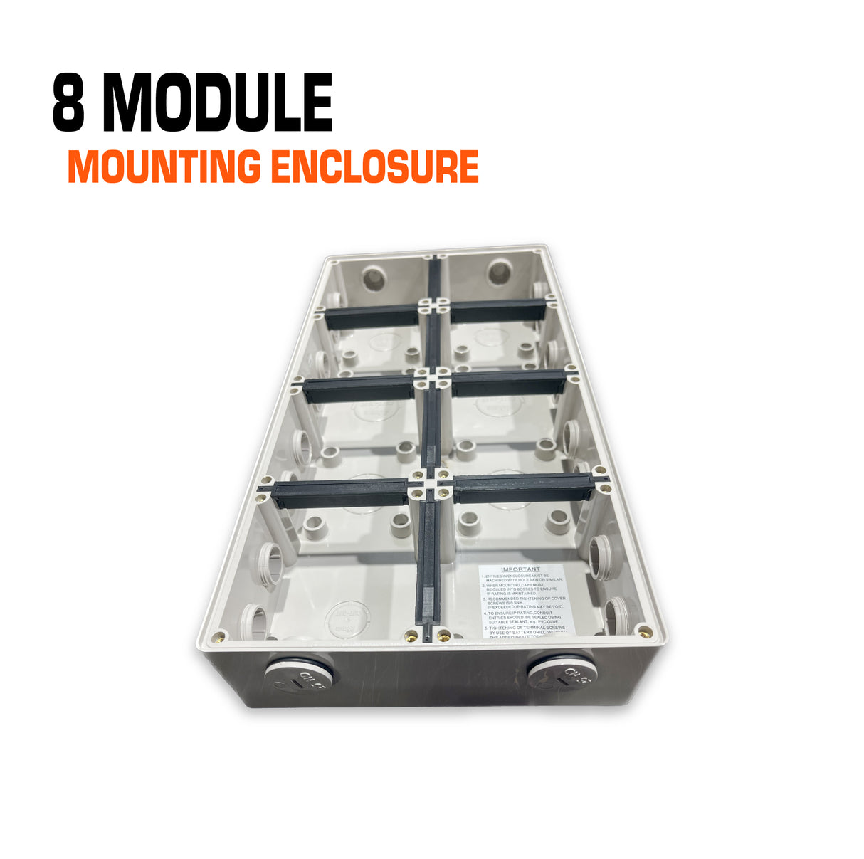 Australian 8 gang mounting enclosure.