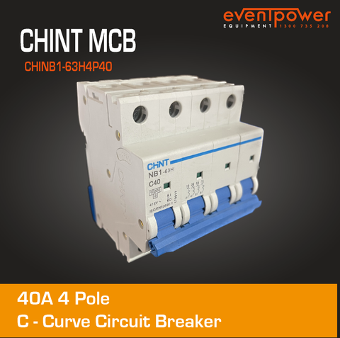 4P 10kA 40A Circuit Breaker Chint C Curve