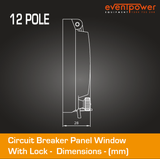 12 Pole Panel window cover with lock