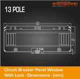 13 Pole Panel window cover with lock