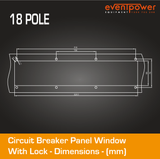 18 Pole Panel window cover with lock