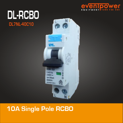 10A RCBO 1 Pole Circuit Breaker 6kA 30mA compact DL