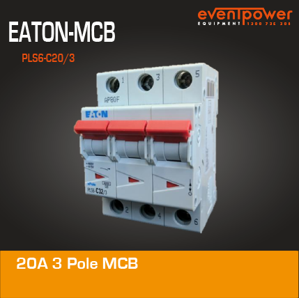3P 6kA 20A MCB C curve Circuit Breaker Eaton