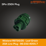 Wieland RST20i3 Line plug male G3 screw fitting Leaf Green