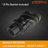 Wieland RST20i3 Line Socket Splitter G3 screw fitting