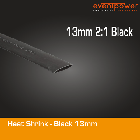 Heatshrink - 13mm 2:1 Black 1m