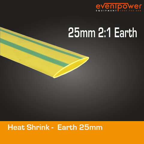 Heatshrink - 25mm 2:1 Earth 1m