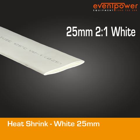 Heatshrink - 25mm 2:1 White 1m