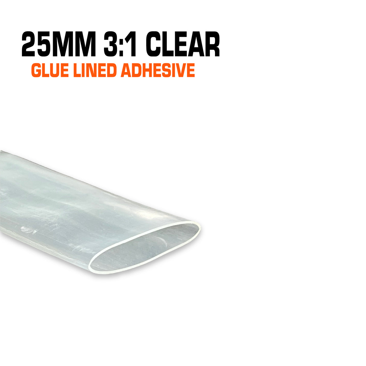 25mm clear glue-lined heat shrink.
