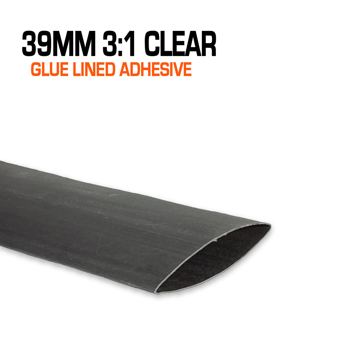 Glue Lined Adhesive Heatshrink - 39mm 3:1 Black 1m
