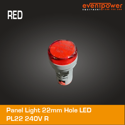 Panel Light 22mm Hole LED Red