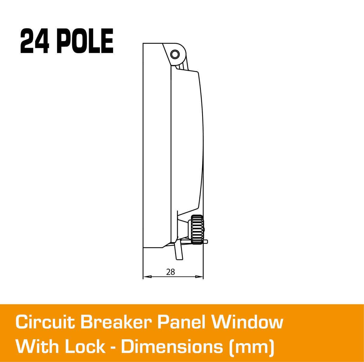 24 Pole Panel Window Cover With Lock