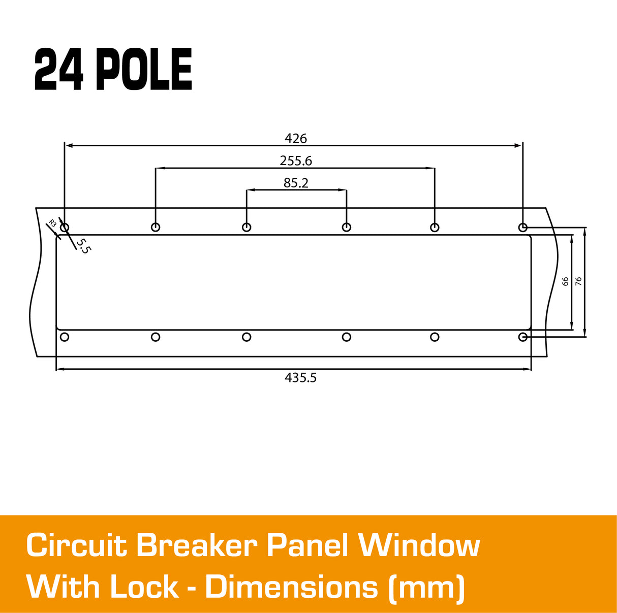 24 Pole Panel Window Cover With Lock