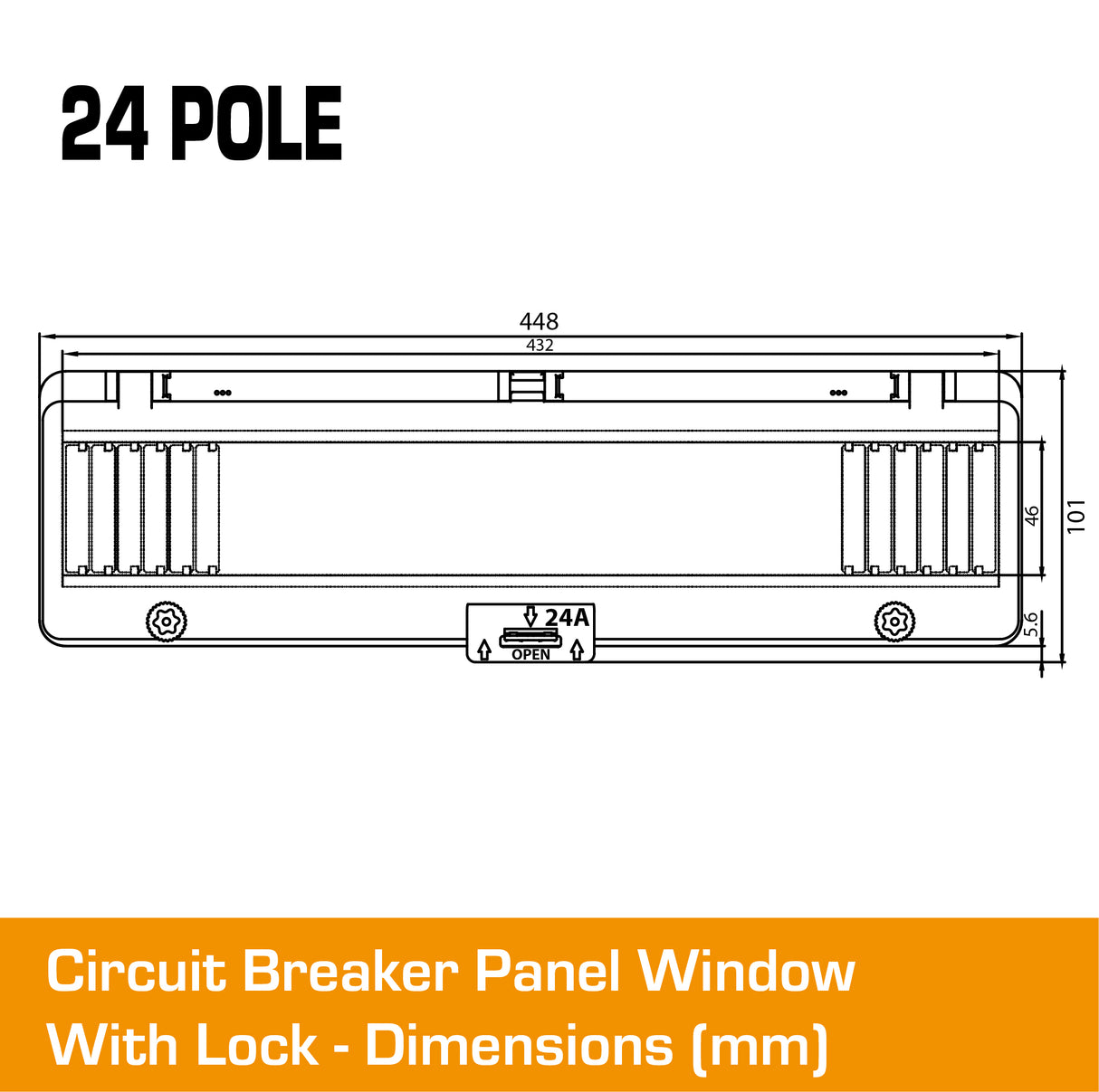 24 Pole Panel Window Cover With Lock