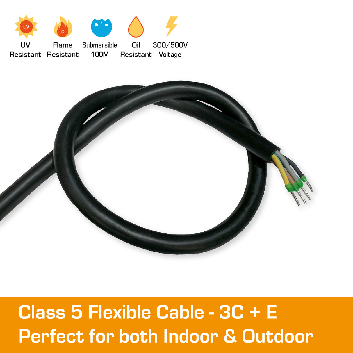 32 Amp 3 Phase Extension Lead 4 Pin - 20M