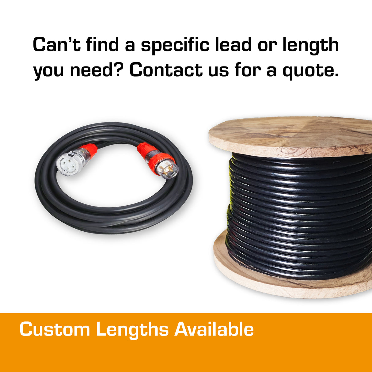 32 Amp 3 Phase Extension Lead 4 Pin - 3M