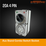 Aus Stand Combo Switch Socket 20A 4 PIN