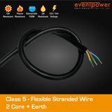 1.5mm2 2C+E Black Flex Cable