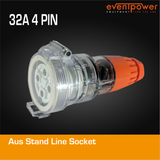 Aus Stand Line Socket 32A 4 PIN