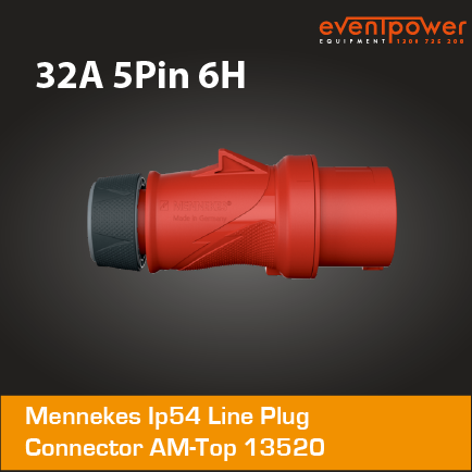 Mennekes IP54 Line Plug - 32A 5 PIN PowerTop Xtra - ME13520