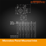 Mennekes IP44 Panel Mounted Inlet - 32A 3 PIN