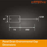 Powersafe Panel Drain Black IP67 Environmental Cap