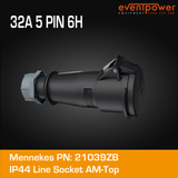 Mennekes IP44 Line Socket - 32A 5 PIN