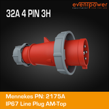 Mennekes IP67 Plug AM-TOP - 32A 4 PIN Reefer