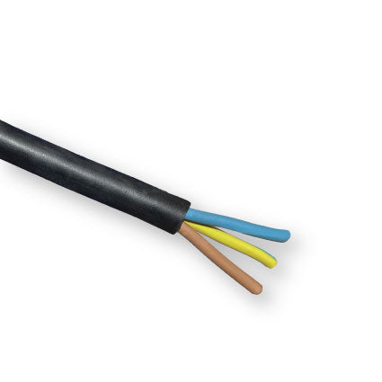 Electrical cable 3 core black flex.