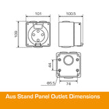 Australian Panel Outlet 10A 4 PIN