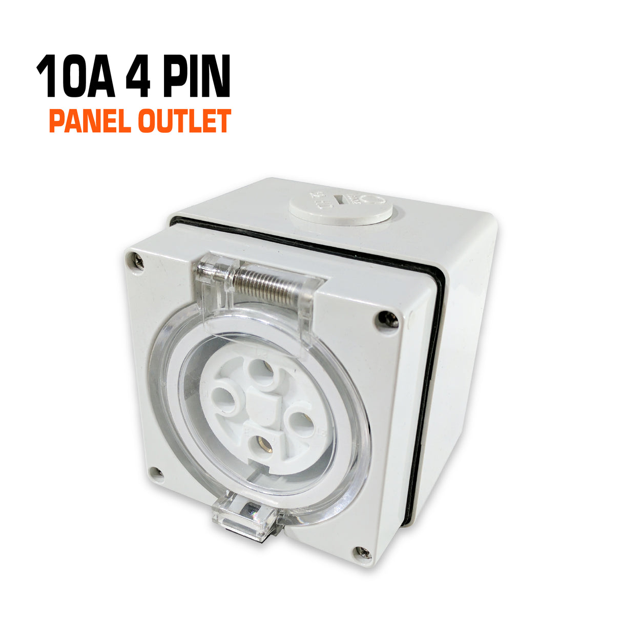 Australian 10 amp 4 pin panel outlet.