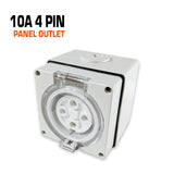 Australian 10 amp 4 pin panel outlet.