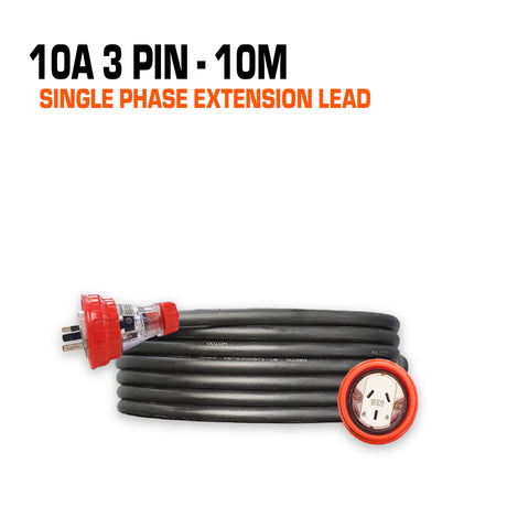 10 amp extension lead flat pin 10 metres