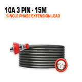 10 amp extension lead flat pin 15 metres