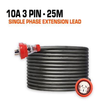 10 amp extension lead flat pin 25 metres