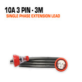 10 amp extension lead flat pin 3 metres