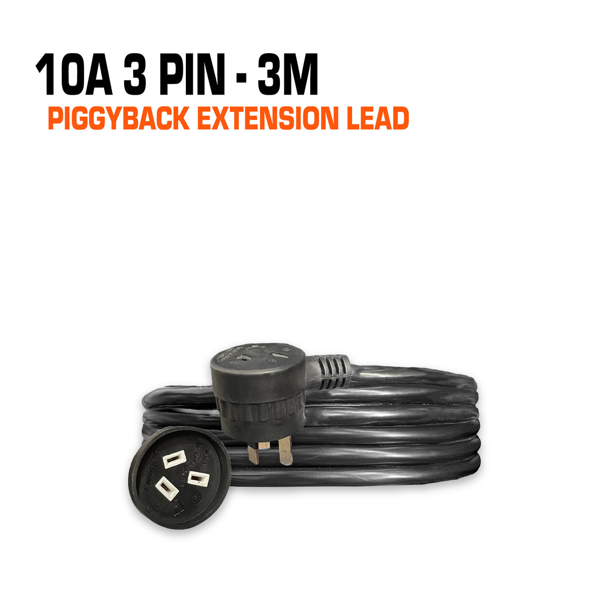 3m extension lead cord with piggyback.