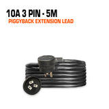 5m extension lead cord with piggyback.