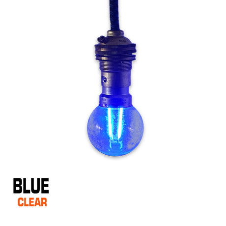 2W LED blue clear light globe.