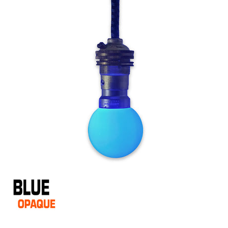 2W LED blue opaque light globe.