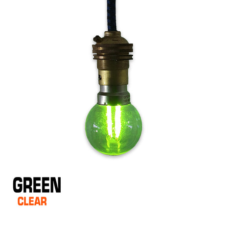 2W LED green clear light globe.