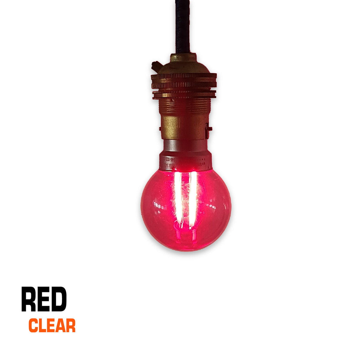 2W LED red clear light globe.